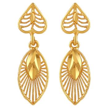 Pretty Leaf Shape Gold Plated Choker Style Necklace Set With Mangtikka For Women 4