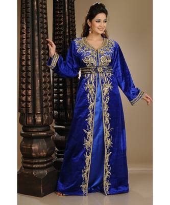 royal-blue velvet embroidered zari_work islamic-kaftans 2