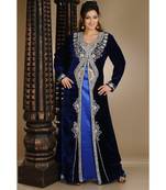 royal-blue velvet embroidered zari_work islamic-kaftans