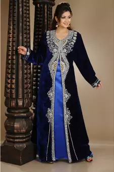 royal-blue velvet embroidered zari_work islamic-kaftans