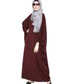 Modest Forever  Brown embroidered nida islamic kaftan