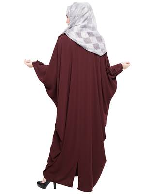 Modest Forever  Brown embroidered nida islamic kaftan 4
