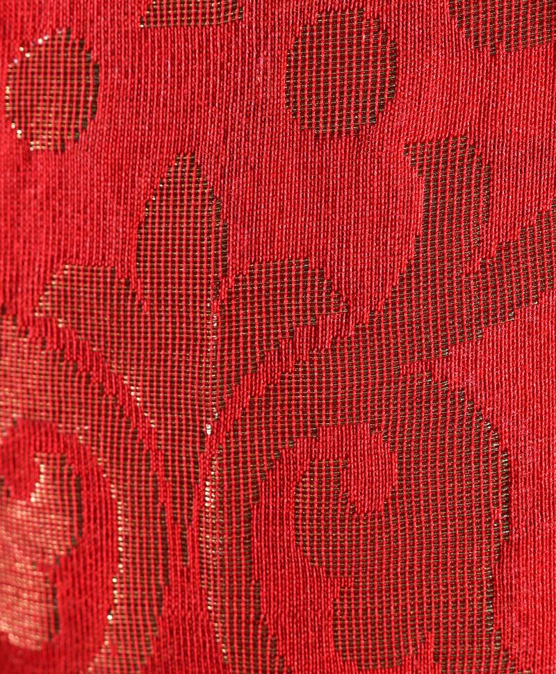 Twisha Stylish brocade choli with designer three tiered  lehenga with Dupatta-Red