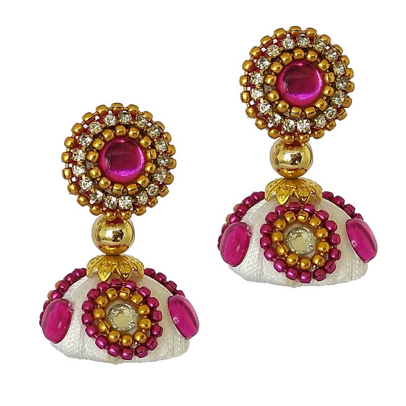 Pink jhumkas Akshara 2887217