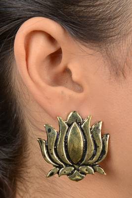 Gold Lotus Studs 2