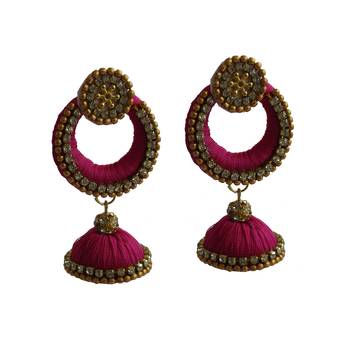 Pink chandbali 1