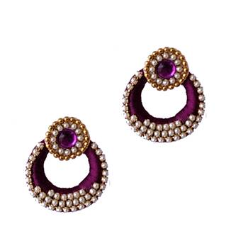Purple chandbali 1