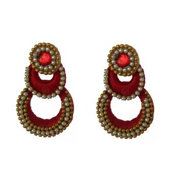 Red chandbali 1