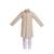 Beige embroidered khadi boys sherwani