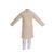 Beige embroidered khadi boys sherwani