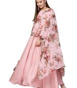 Pink printed polyester kurti