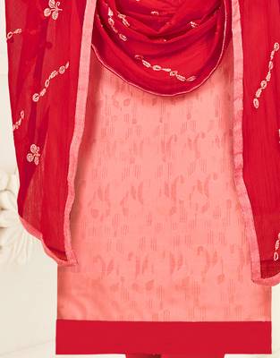 Baby-pink embroidered jacquard salwar 3