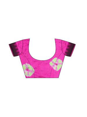 Pink Woven Jacquard Sarees With Blouse 4