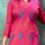 Pink embroidered chanderi salwar with dupatta