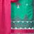 Turquoise embroidered chanderi salwar with dupatta