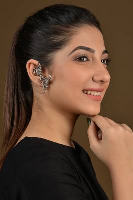 German Silver Flower Ear Cuff 1