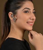 German Silver Flower Ear Cuff