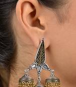 German Silver Two Tone Triple Jhumka
