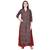 Tiny Paisley' Printed long Black Jacket with skirt