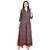 Tiny Paisley' Printed long Black Jacket with skirt