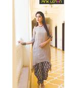 Assymetrical Top with printed Dhoti Pants (combo of 2)