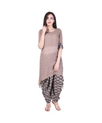Assymetrical Top with printed Dhoti Pants (combo of 2) 4