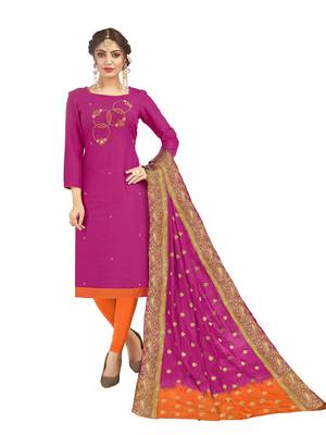 Pink Hand Embroidery Cotton Salwar 1