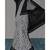 Ash And White With Black Border Double Ikat Cotton Saree With Blouse.