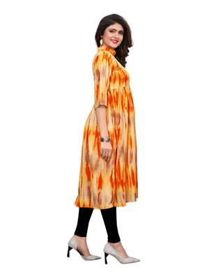Multicolor Printed Viscose Ethnic-Kurtis 3