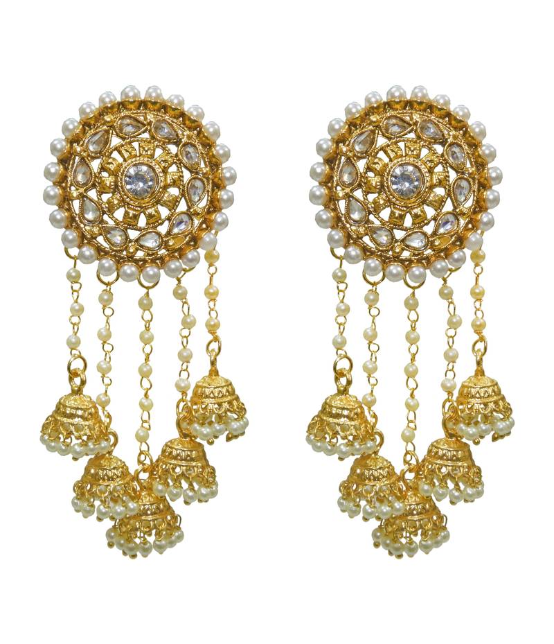 Babosa Sakhi Bahubali Earring Indian Polki Bollywood Antique Jhumki
