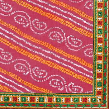 Multicolor embroidered georgette saree with blouse 4