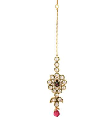Gold Onyx Maang Tikka 1