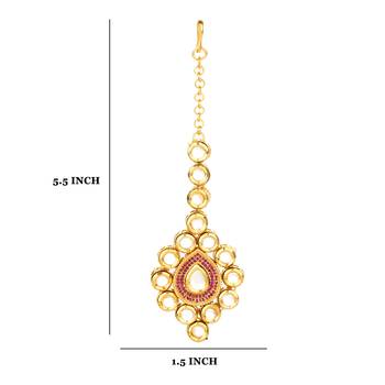 Gold Onyx Maang Tikka 2