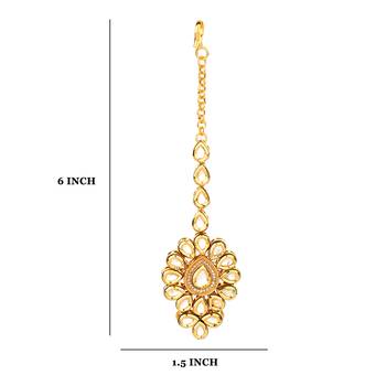 Gold Onyx Maang Tikka 2
