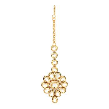 Gold Onyx Maang Tikka 1