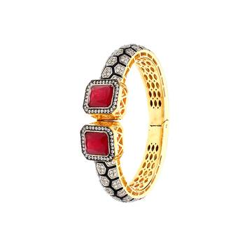 Red Stone Cubic Zirconia Bracelets 1