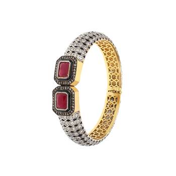 Red Stone Victorian Cubic Zirconia Bracelets 1