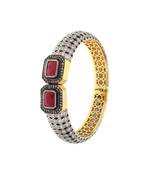 Red Stone Victorian Cubic Zirconia Bracelets