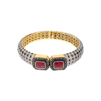 Red Stone Victorian Cubic Zirconia Bracelets 2