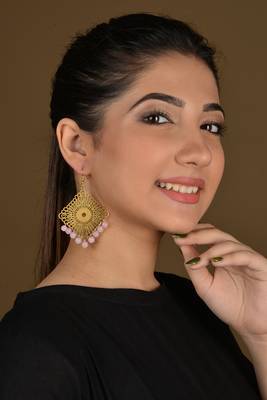 Gold Filigree Beaded Earrings 2