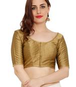 Copper Dupion Silk Readymade Padded Saree Blouse