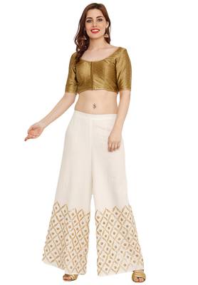 Copper Dupion Silk Readymade Padded Saree Blouse 5