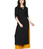 Black plain rayon kurti