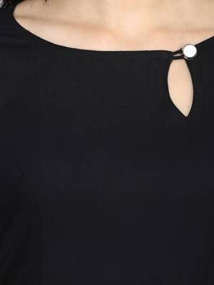 Black plain rayon kurti 5