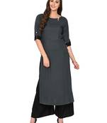 Black plain cotton kurti