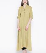 beige plain rayon kurti