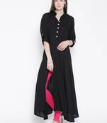Black plain rayon kurti