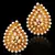 Ethnic Indian Bollywood Jewelry Gold Finish Pearl Polki Stud Earrings