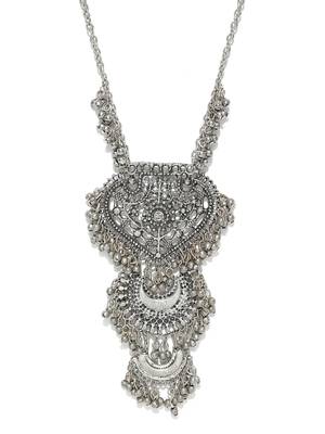 Infuzze Oxidised  Toned Alloy Necklace 3