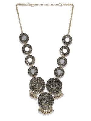 Infuzze Oxidised Gold Toned Necklace Alloy Necklace 2